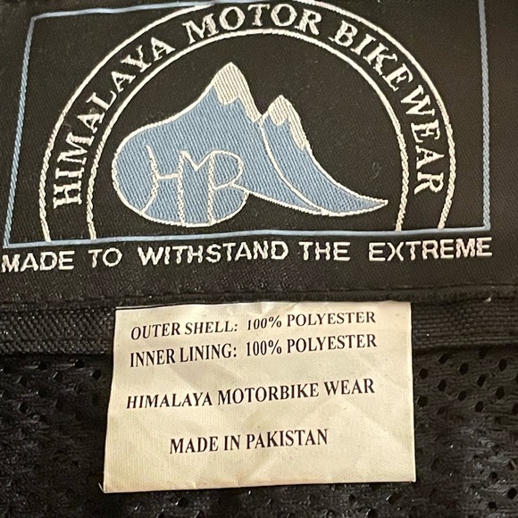 Himalaya Motorbike, black scotchlite, 3M padded, jacket. size M w/ zippers snaps - Picture 8 of 16
